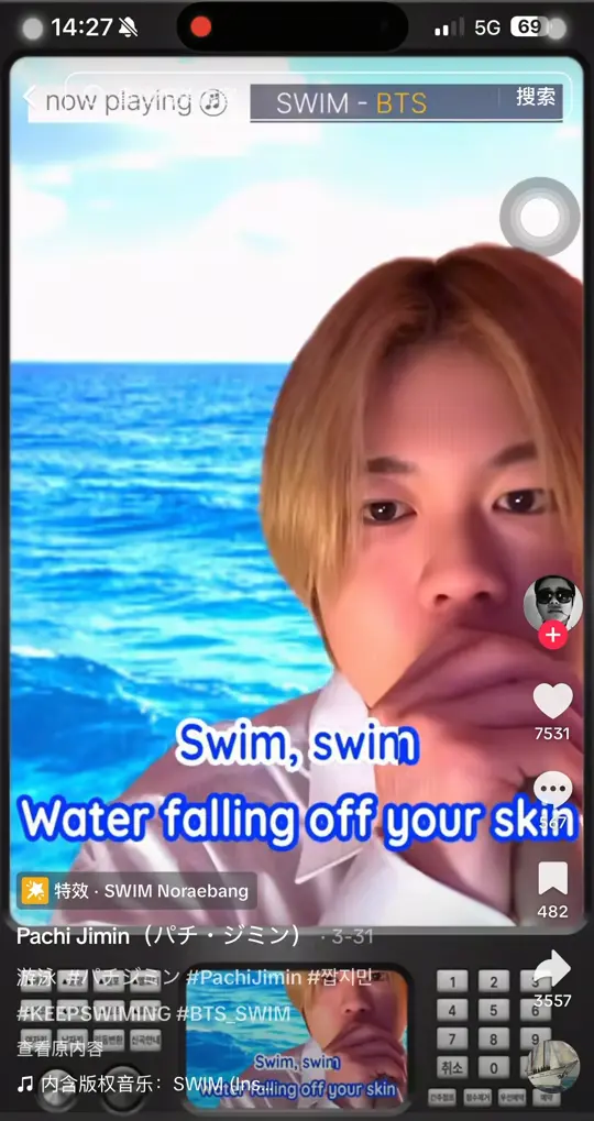 Mobile karaoke reference with synchronized lyrics during a creator performance