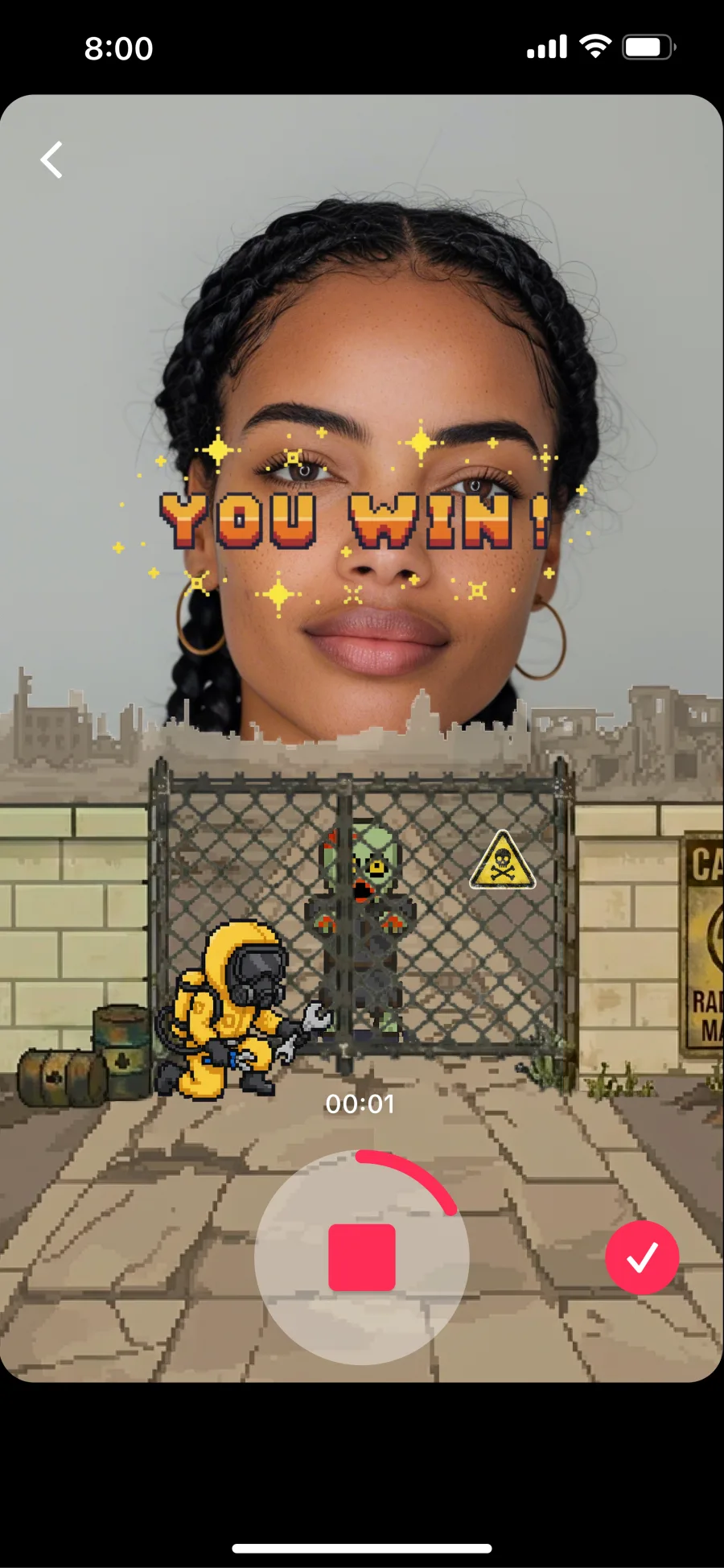 Tap to Escape success screen